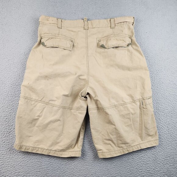Vintage Bugle Boy Shorts Men's 38 Tan Baggy Skater Wide Leg 90s Retro Relaxed - Picture 2 of 11